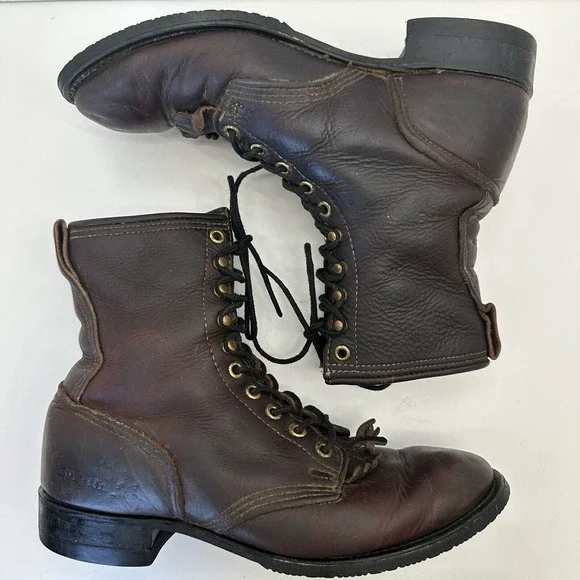 PD TUFF USA Brown Leather WOMENS BOOTS. s-l400.jpg main image 3